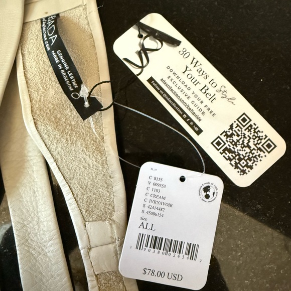 Free People Ivory Leather Belt - Picture 4 of 7